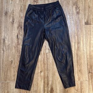 Ann Taylor Black Joggers with Glossy Finish